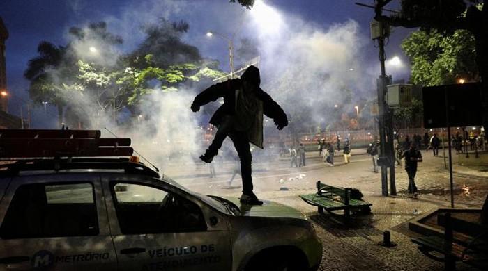 Brazil protesters, police clash in first general strike in decades