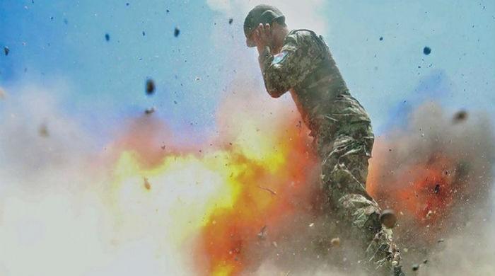 US soldier captured moment explosion killed her