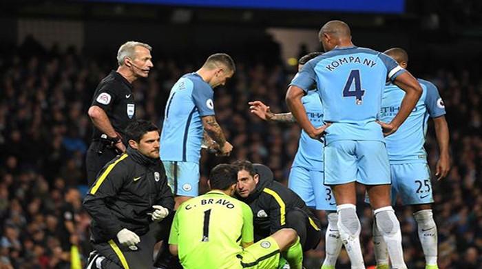 Manchester City keeper Bravo out for rest of season