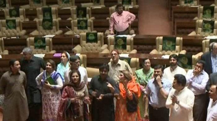 Opposition stages walkout from Sindh Assembly