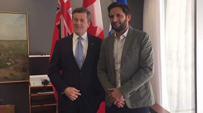 Shahid Afridi seeks to promote cricket in Canada