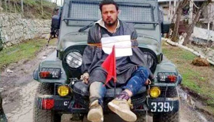 Indian army honours officer who tied Kashmiri man to jeep