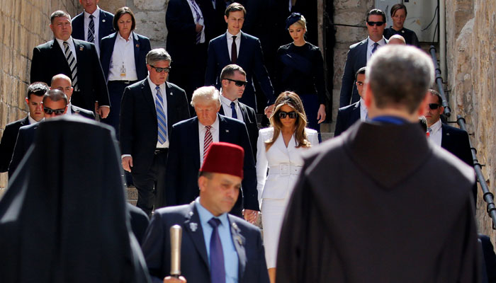 Trump arrives in Bethlehem to meet Palestinian president Abbas