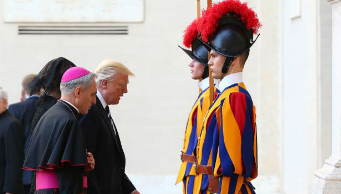 All smiles as Pope Francis meets with Donald Trump at the Vatican All smiles as Pope Francis meets with Donald Trump at the Vatican