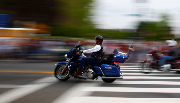 Biker with GoPro camera captures Rolling Thunder rally