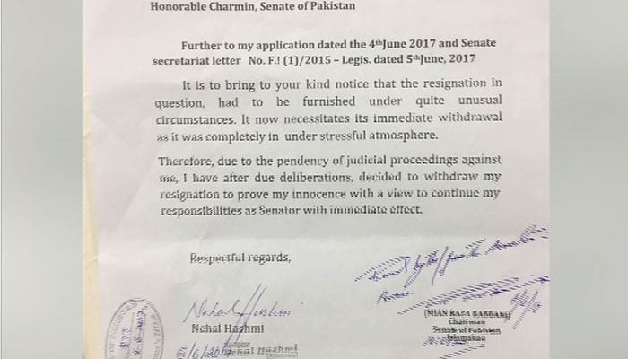 Against party wishes, Nehal Hashmi takes back resignation from Senate 