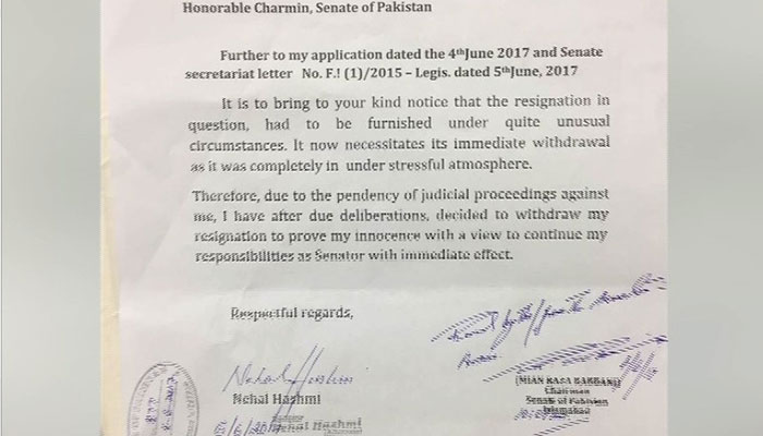 Against party wishes, Nehal Hashmi takes back resignation from Senate 