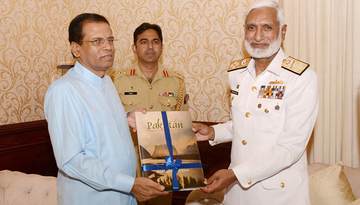 Pakistani Naval Chief Meets President Sirisena