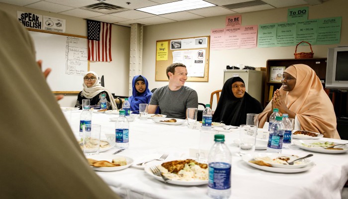 Zuckerberg celebrates his first iftar dinner with Somali refugees