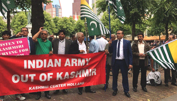 Kashmiris in Europe protest Indian police brutality during Modi's visit to Netherlands