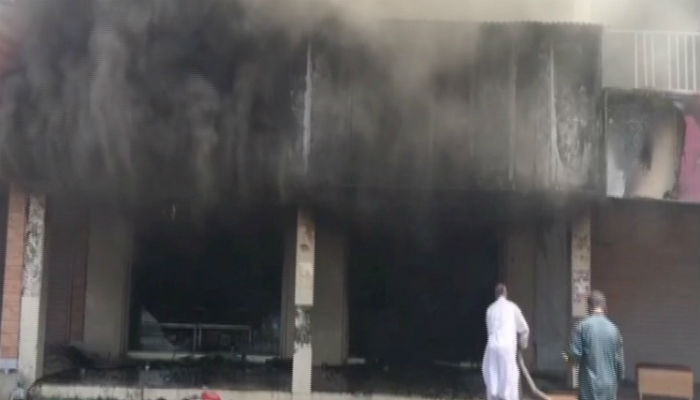 Kohat fire: 10 shops reduced to ashes