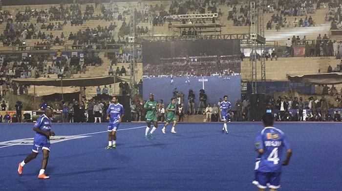 In pictures: International footballers roll out in Karachi 