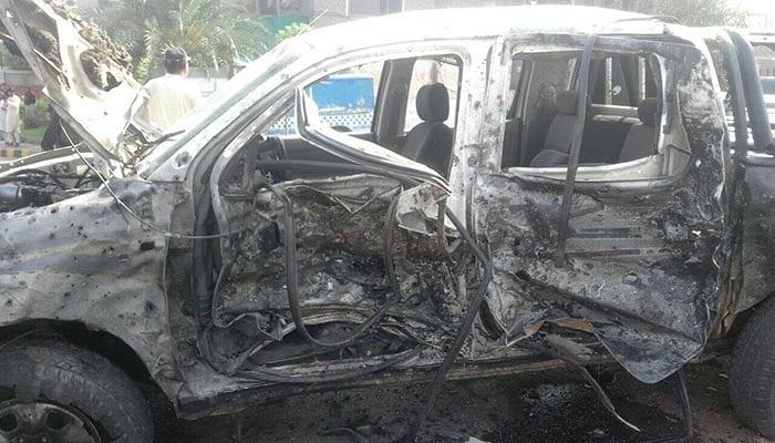 The suicide bomber targetted the FC vehicle
