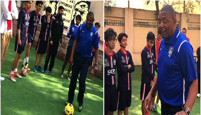 Brazilian football coach in Karachi to train young players