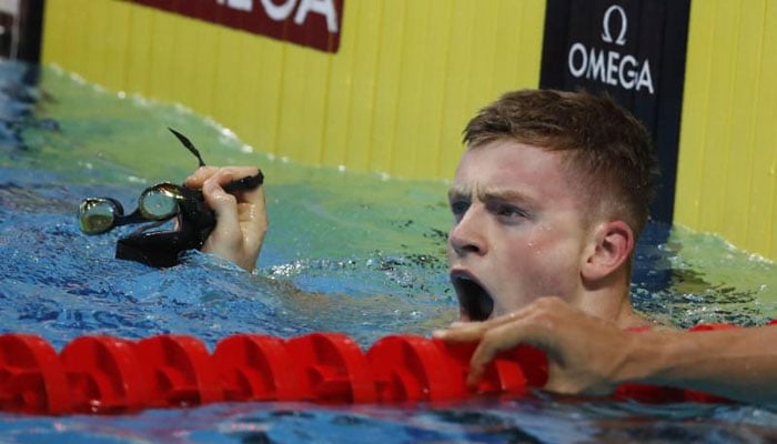 Britain's Peaty sets 50m breaststroke record