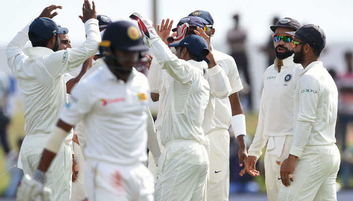 India leave Sri Lanka reeling at 154-5 in first Test
