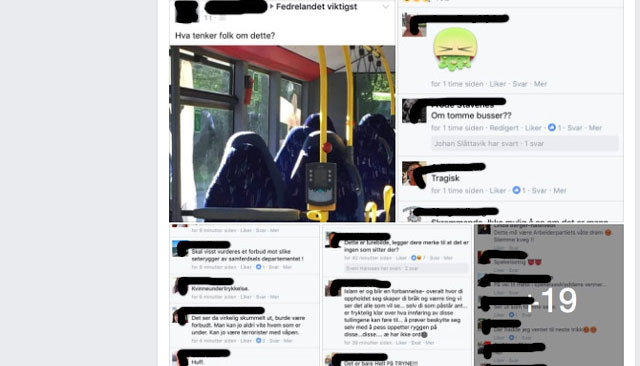 A Facebook group thought these empty bus seats were women in burqas A Facebook group thought these empty bus seats were women in burqas