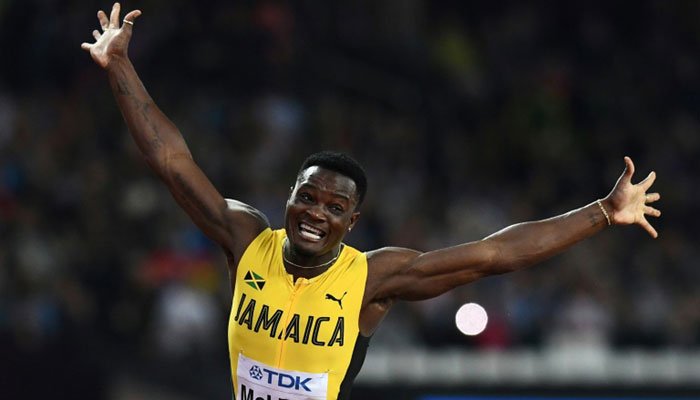 Jamaica’s McLeod wins world title, dedicates it to Bolt