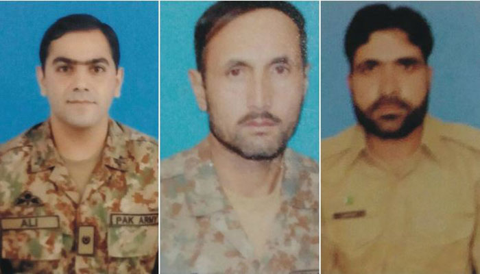Major among four army officials martyred in KP 