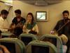 Live in the air: Momina Mustehsan performs on a PIA flight