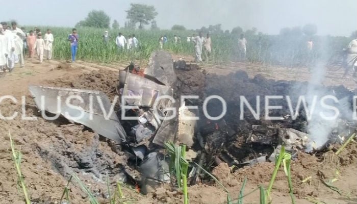 PAF jet crashes near Sargodha