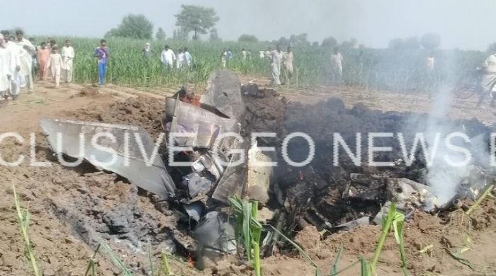 PAF jet crashes near Sargodha PAF jet crashes near Sargodha