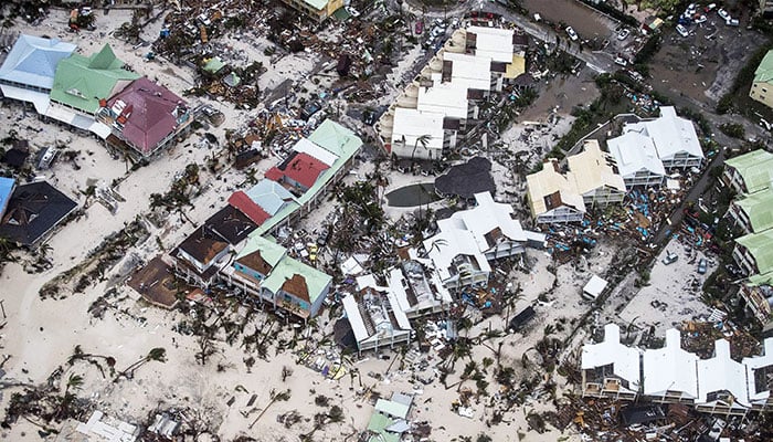 Destructive energy of hurricane Irma twice that of all bombs dropped in WWII