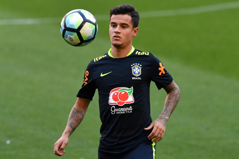 Philippe Coutinho arrives back at Liverpool's Melwood training centre