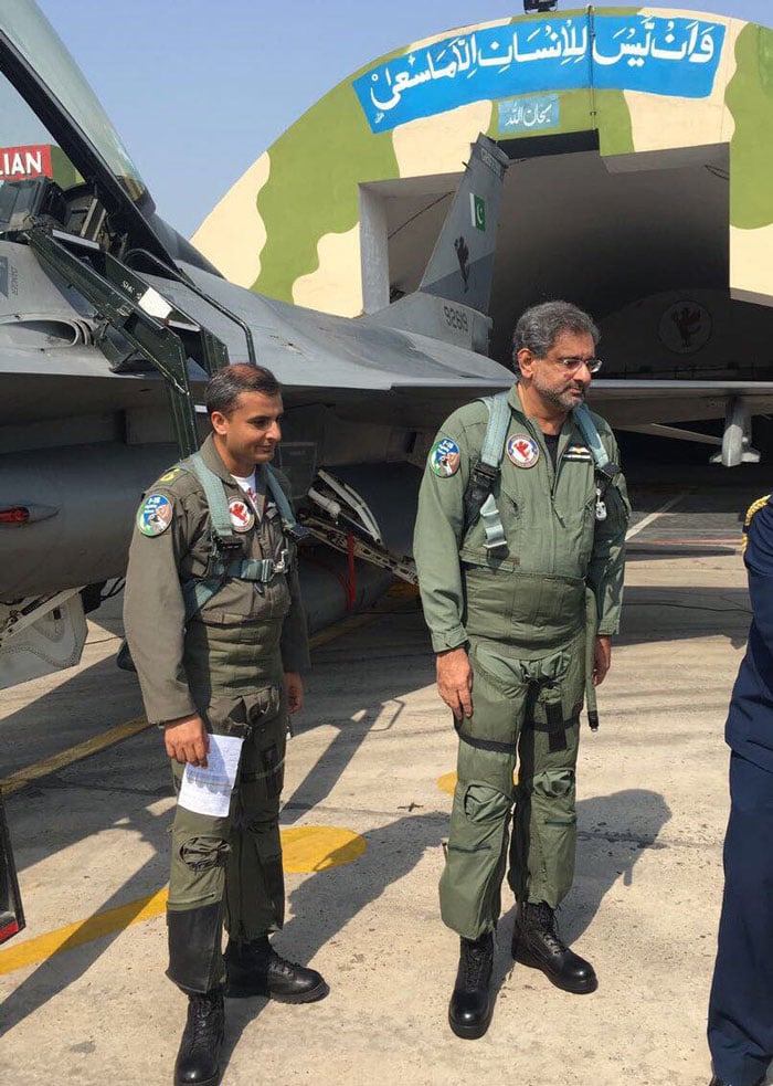 Abbasi becomes first PM to fly in F-16 sortie