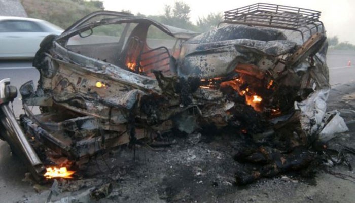 Four dead as trailer overturns on motorway near Salt Range 