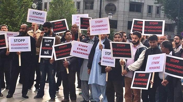 Hundreds turn up to Norway protest slamming Rohingya genocide in Myanmar