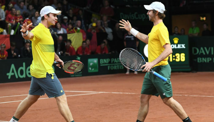 Australia, France on brink of Davis Cup final