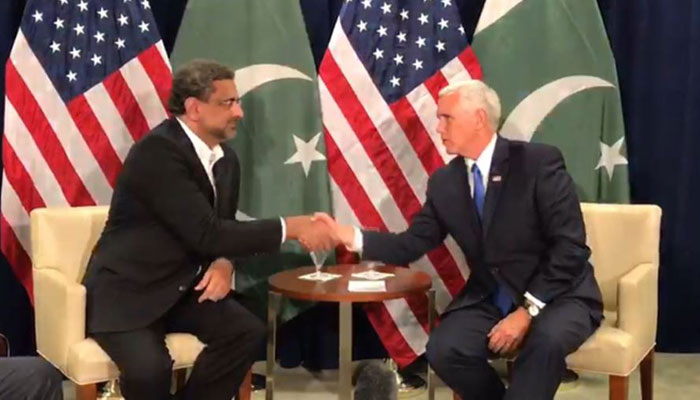 PM Abbasi meets US VP, conveys reservations over revised regional policy 