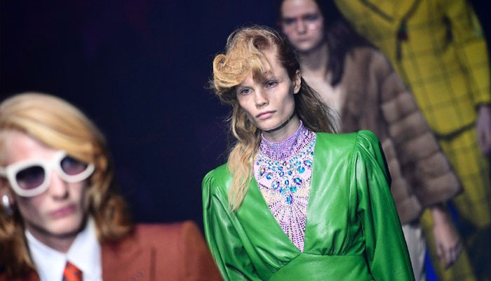 Gucci goes like totally 80s in Milan