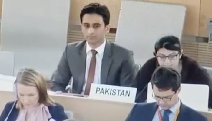 Pakistani diplomat highlights India's disgraceful policies against women at UNHRC