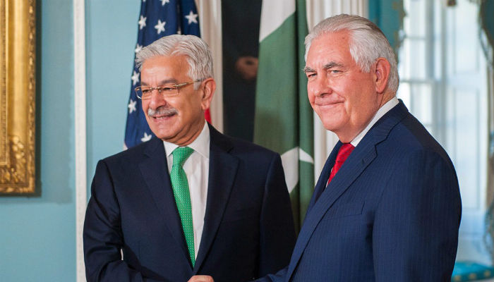 Pakistan critical for South Asian stability, Tillerson says after meeting Asif