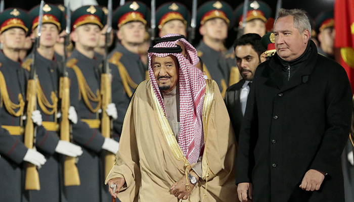 Saudi king arrives in Russia for first visit