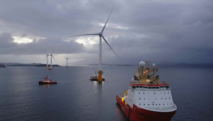 First floating wind farm starts operation in Scotland