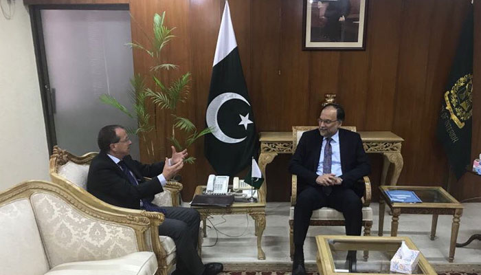 Links of current terrorist attacks found across western border: Ahsan Iqbal 