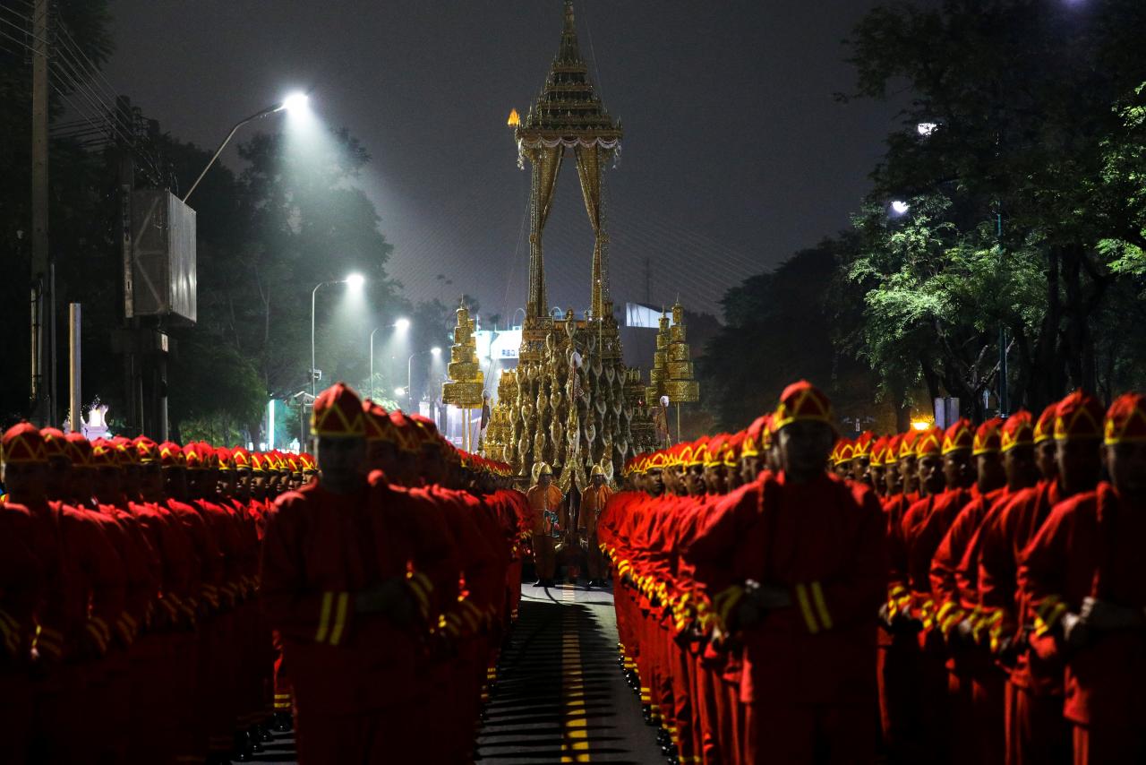 Thousands turn out to see lavish funeral of Thailand's late king