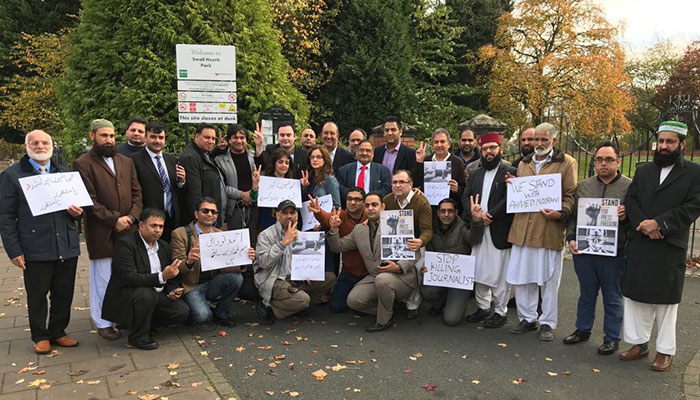 Protests held in UK to condemn attack on senior journalist Ahmed Noorani