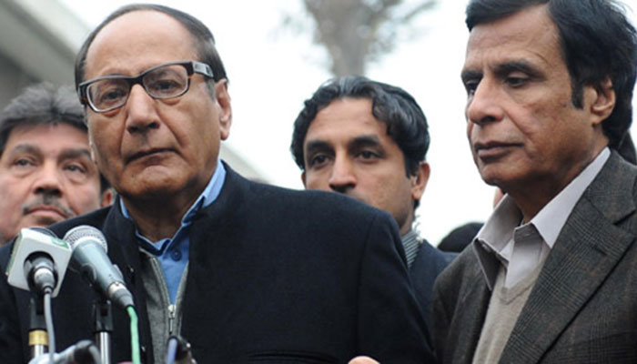 Chaudhry Shujaat, Pervaiz Elahi record statements with NAB Lahore