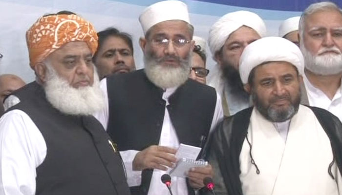 Religious parties announce restoration of Muttahida Majlis-e-Amal