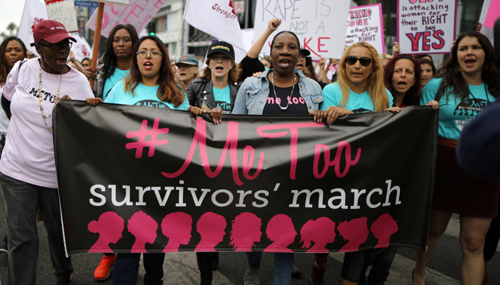 Hundreds join Hollywood #MeToo march against sexual abuse