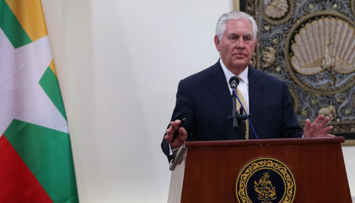 Tillerson, in Myanmar, calls for credible probe of atrocities