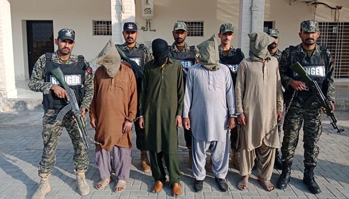 Rangers detain four TTP terrorists from Dera Ghazi Khan: ISPR