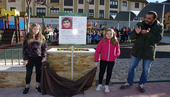 Schoolchildren in Spain choose to name park after Malala Yousafzai 