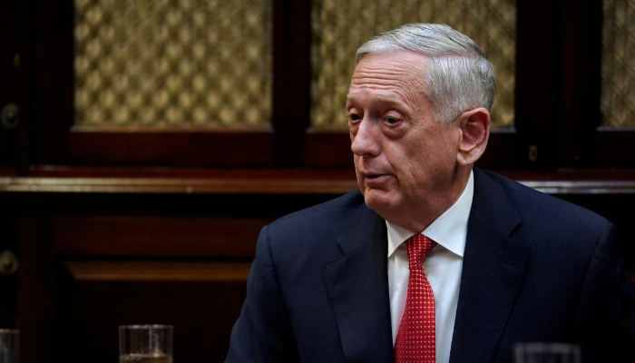 US Defense Secretary James Mattis delivers remarks at the White House in Washington US