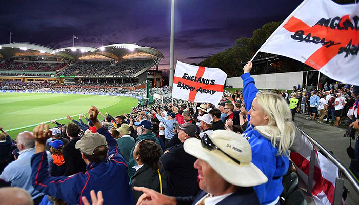England’s Barmy Army gets a little bit of local help in Adelaide