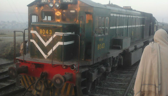 Passenger train engine derails near Attock